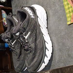 SOLD Hoka Women's Black and White Athletic Shoes